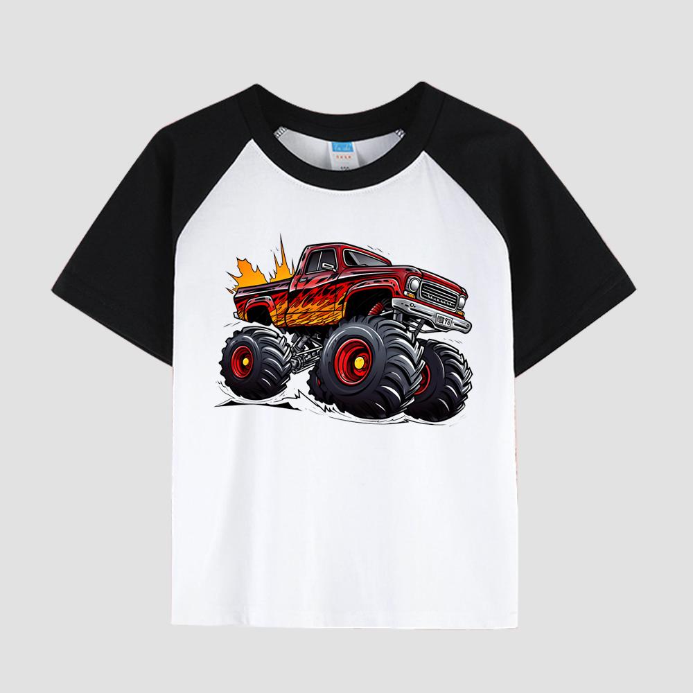 

Детская футболка с коротким рукавом, спущенной линией плеча, круглым вырезом, хлопковая ткань, повседневный модный топ для мальчиков на лето 150cm