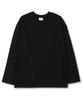 MIDNIGHT12AM Plain Oversized Long Sleeve T-Shirt Black (Ribbed Cuffs Selectable)