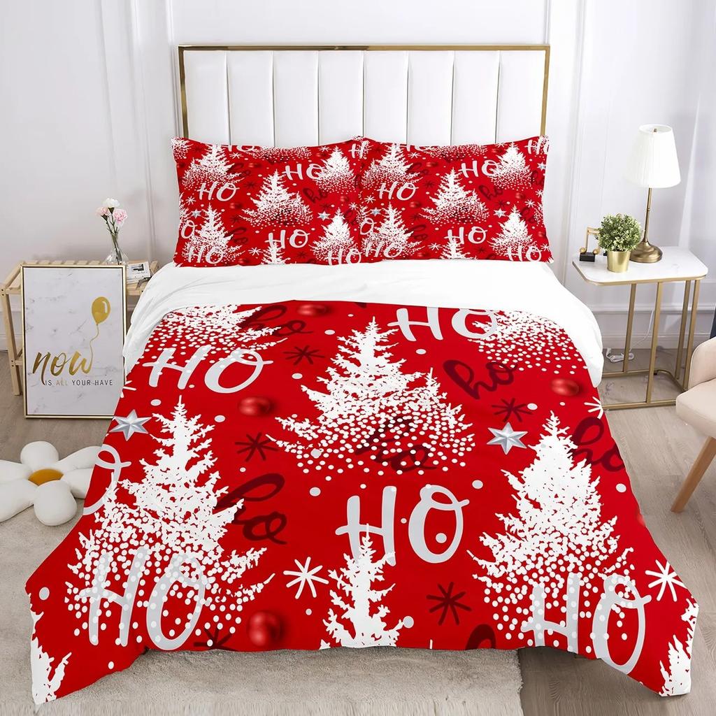 Rosa Rot Weihnachten Bettwäsche Set Niedlich Ohne Füllung Bettbezug Kissenbezug Einzel Doppel Kinder Erwachsene Neujahrsgeschenk Heimdeko Bettwäsche