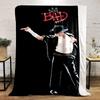 "Dance Silhouette with 'Bad' Design" Patterned flannel blanket perfect for the bedroom living room, sofa, or a little nap