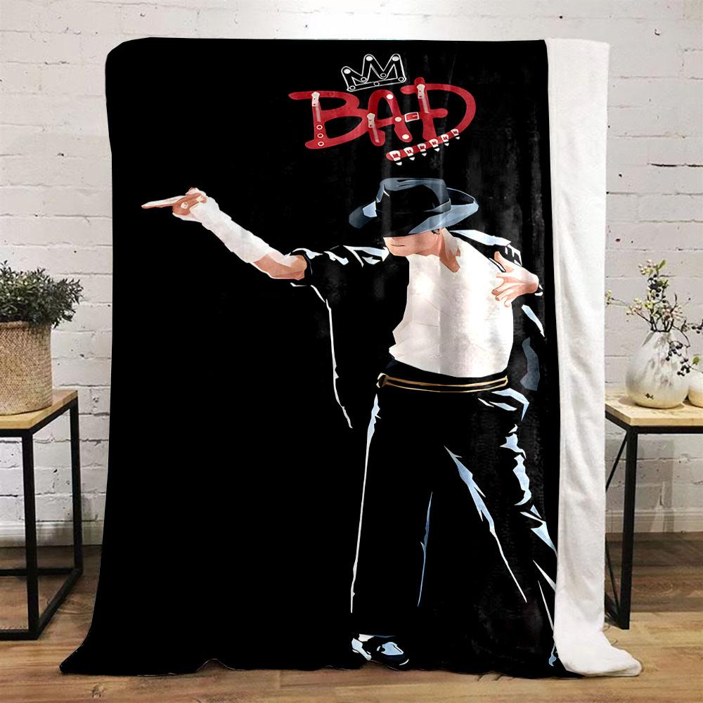 "Dance Silhouette with 'Bad' Design" Patterned flannel blanket perfect for the bedroom living room, sofa, or a little nap