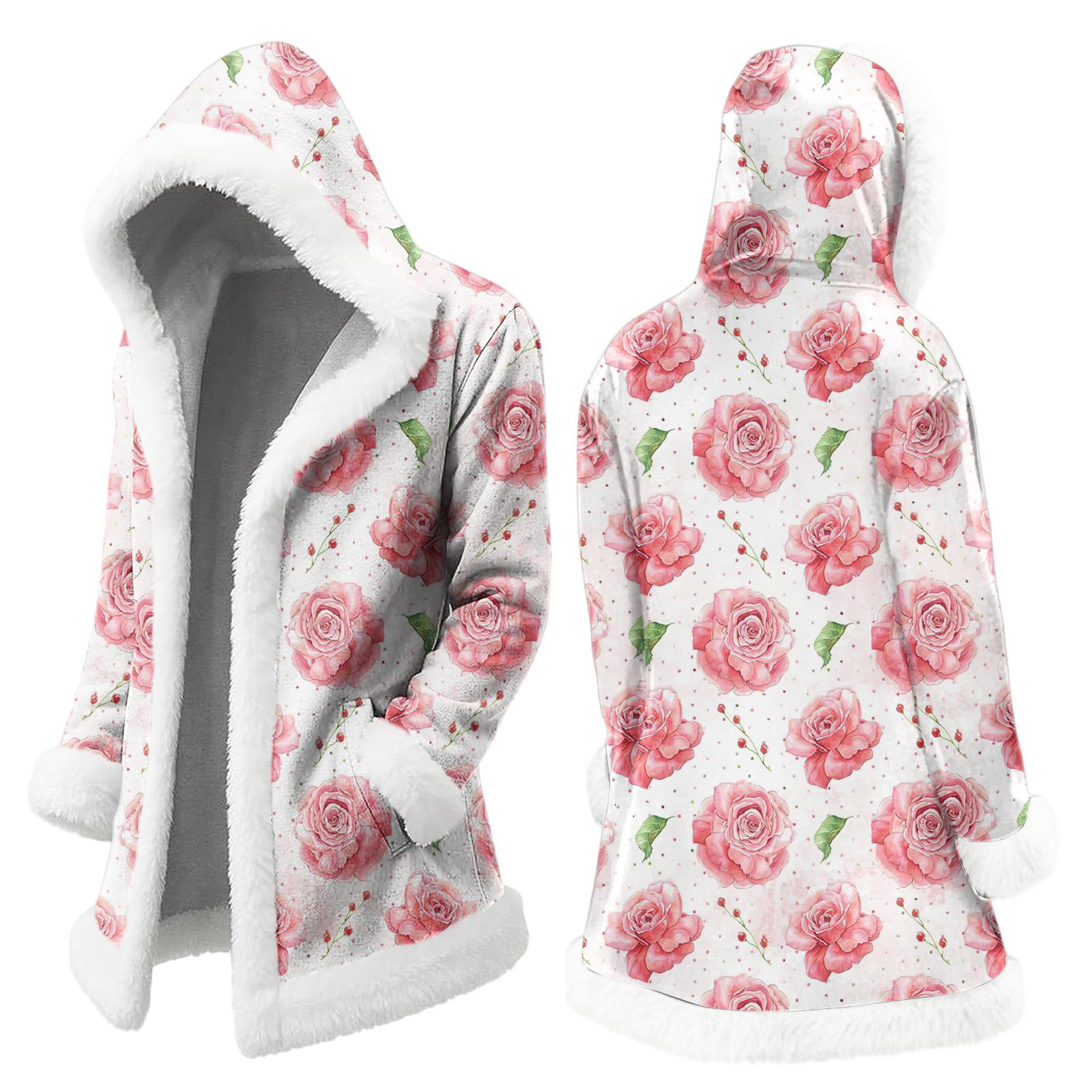 

Унисекс кардиган с капюшоном и карманами, теплая верхняя одежда XL белый