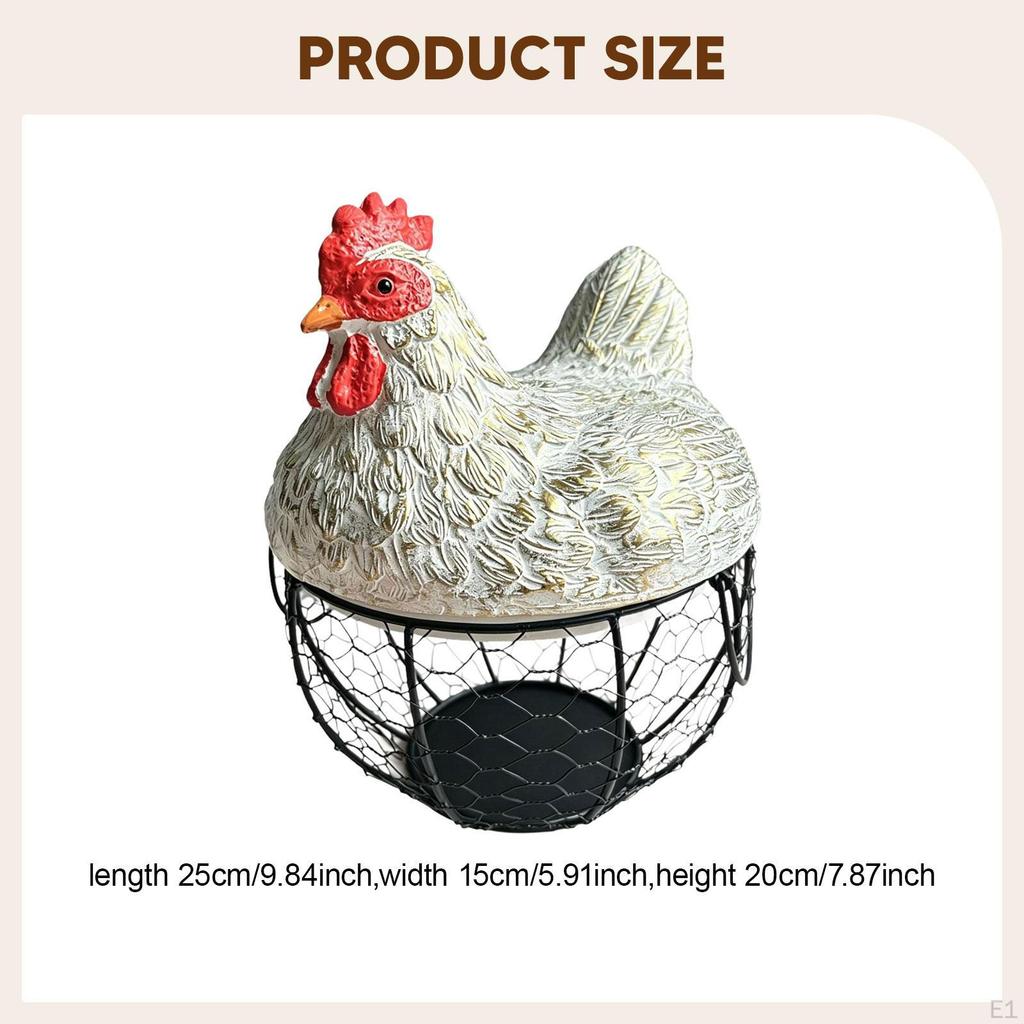 Chicken Egg Basket Container Collecting Fresh Eggs Holder for Pantry Countertop