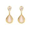 2024 New Luxury Zircon Water Drop Earrings for Women Korean Fashion Rhinestone Opal Earring Jewelry Gift Wholesale