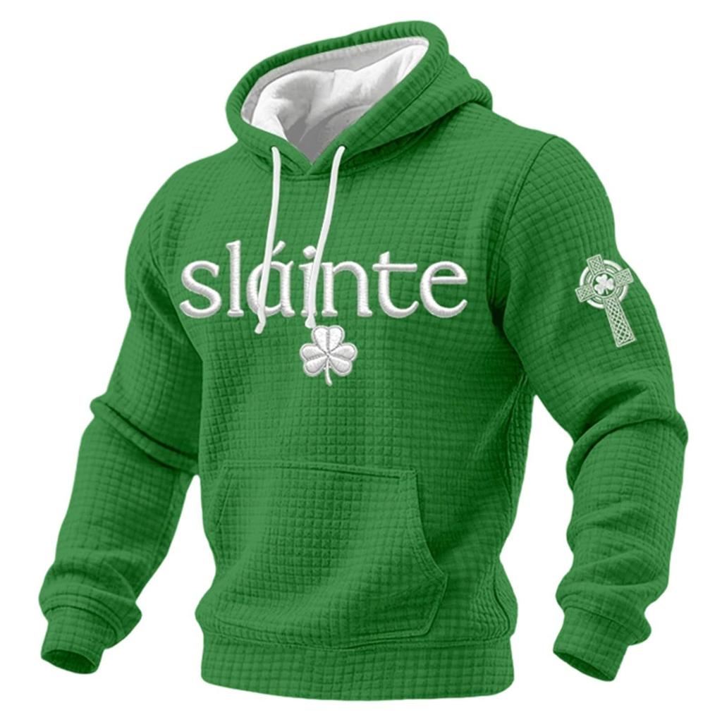 Men Irish  Casual  Graphic  Knit Pullover Casual Shirt Holiday Outfit