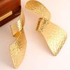 European Geometric Irregular Pleated Alloy Earrings