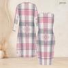 Women Plus Size Two Piece Set Abstract Printed Long Sleeve Open Front Cardigan Sleeveless Bodycon Dress