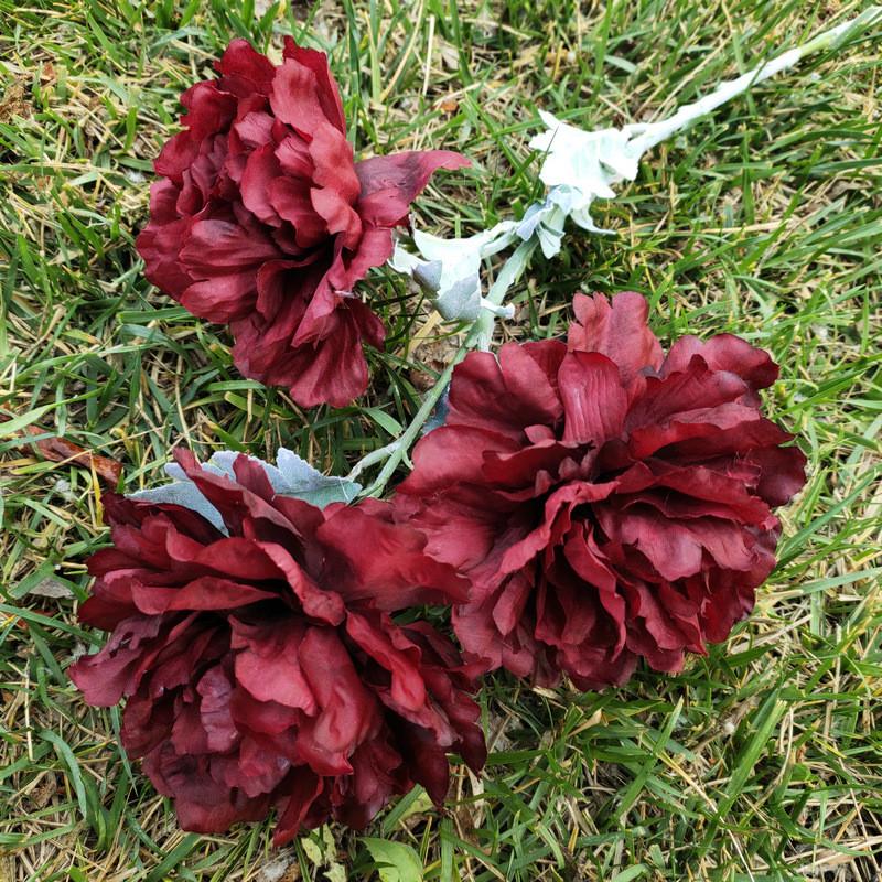 Peony And Paeony Artificial Flower Decor For Wedding Home Table Centerpiece Red
