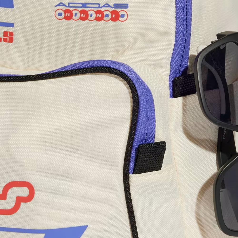 Adidas Originals Polyester Backpack Unisex Milk White & Blue Adidas JN6999