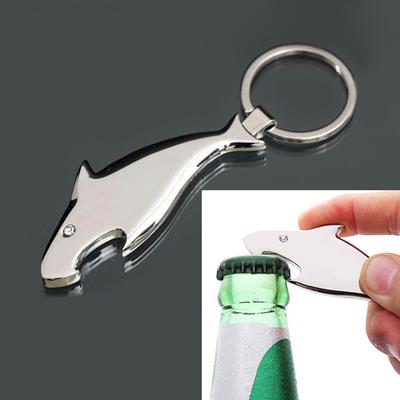 Porte-clés ouvre-poisson, ornements de sacs, anneau d'anniversaire créatif, bouteille de requin, chaîne de canette