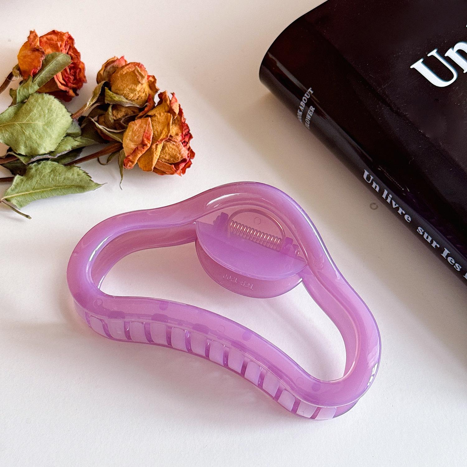 

Стильная большая заколка-краб для волос Элегантный модный аксессуар для женщин Изысканный Purple11.5cm