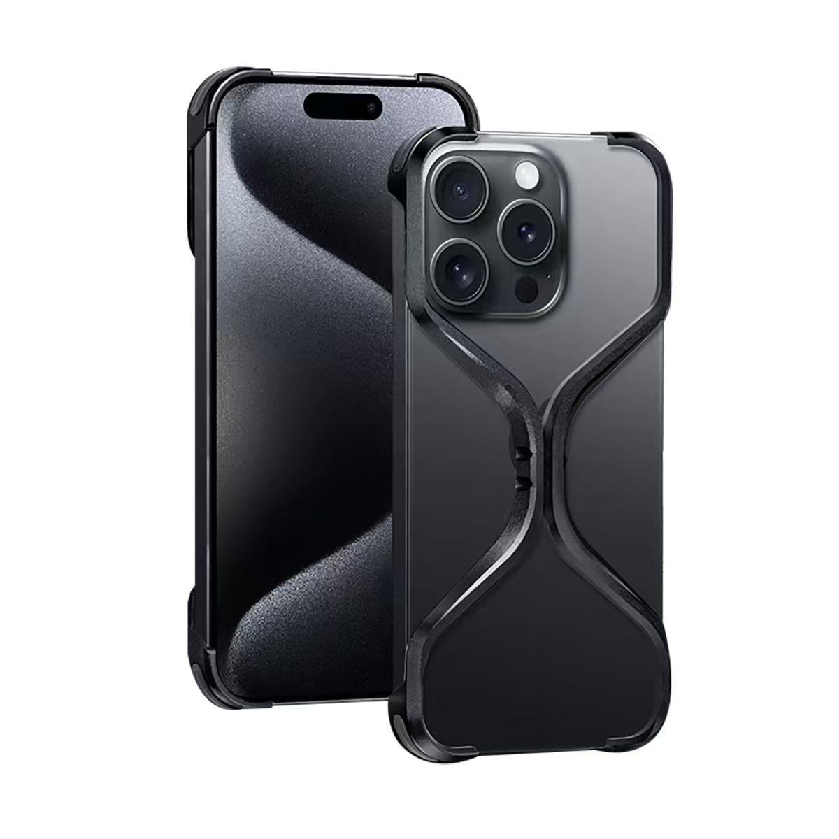 

Для iPhone 16 15 14 13 Pro Max чехол без рамок из металлического алюминиевого сплава рассеивание тепла и поглощение ударов защитный чехол For iphone16 Pro Max
