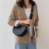 Solid Bag Retro Color Saddle High Quality Leather Shoulder Bags For Women 2024 New Simple Ladies Crossbody Bag Designer Handbags