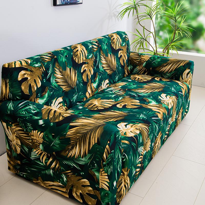 1pc Elastic Sofa Slipcover Printed Non-slip Sofa Covers Universal Furniture Protector for Bedroom Office Living Room Home Decor