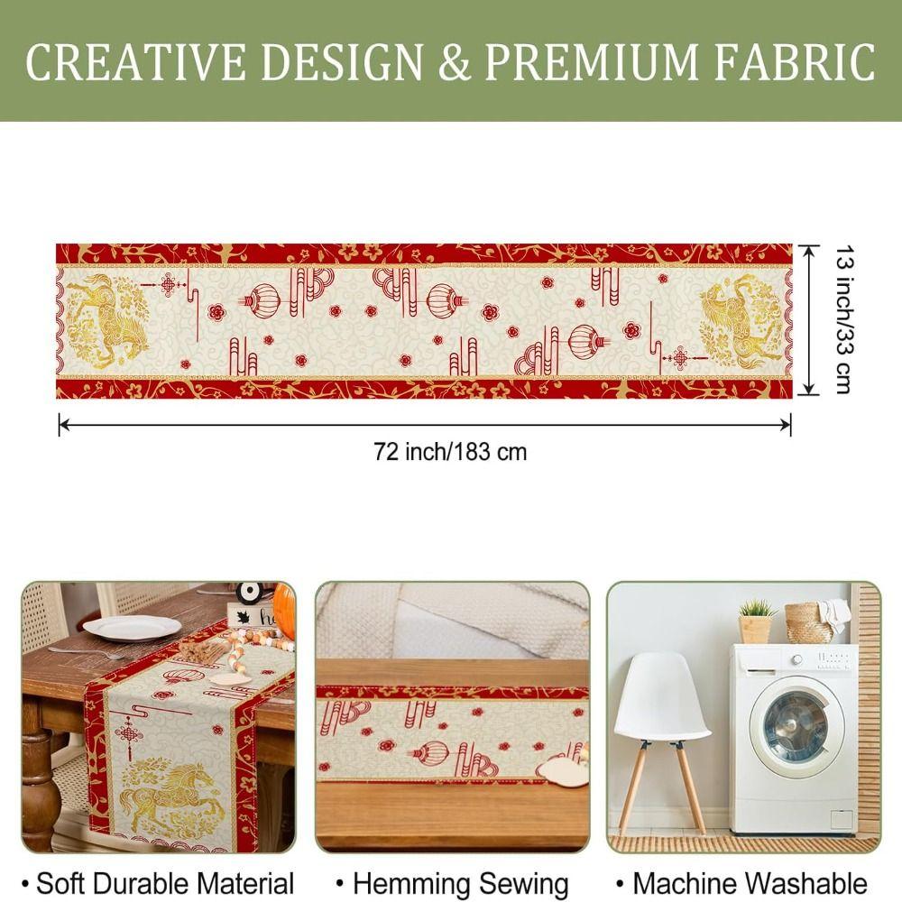 Weinglas Tischläufer Chinesisches Neujahr Feuerwerk Frohes Neues Jahr Dekorationen Neujahrsgeschenk