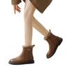 Women's Waterproof Leather Ankle Boots - Lambswool Lined Winter Snow Boots