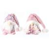 Lovely Pink Dwarfs Figurine Mini Punsin Toy With Color Sequined Hat/Dress for Christmas Home Decoration