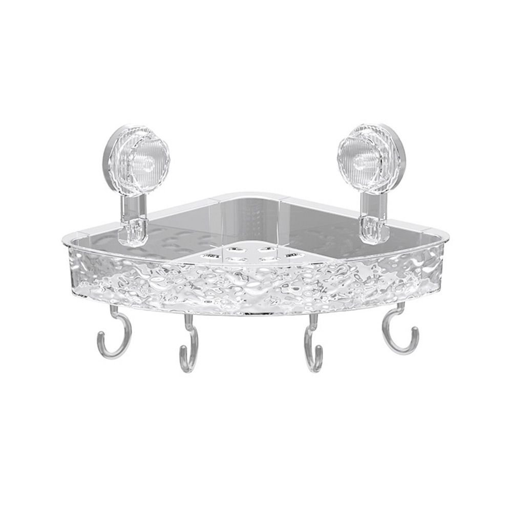 No Drill Bathroom Shelves Suction Cups Toilet Washbasin Corner Storage Rack Bathroom Accessories
