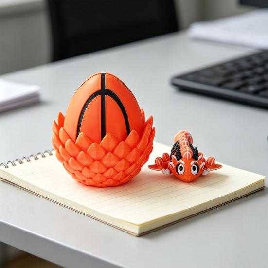 Flexible 3D Decorative Eggs with Dragon Inside, Mini Flying Dragons with Eyes and Wings, Easter Basket Stuffers Mini Animal Easter Egg Set, Unique