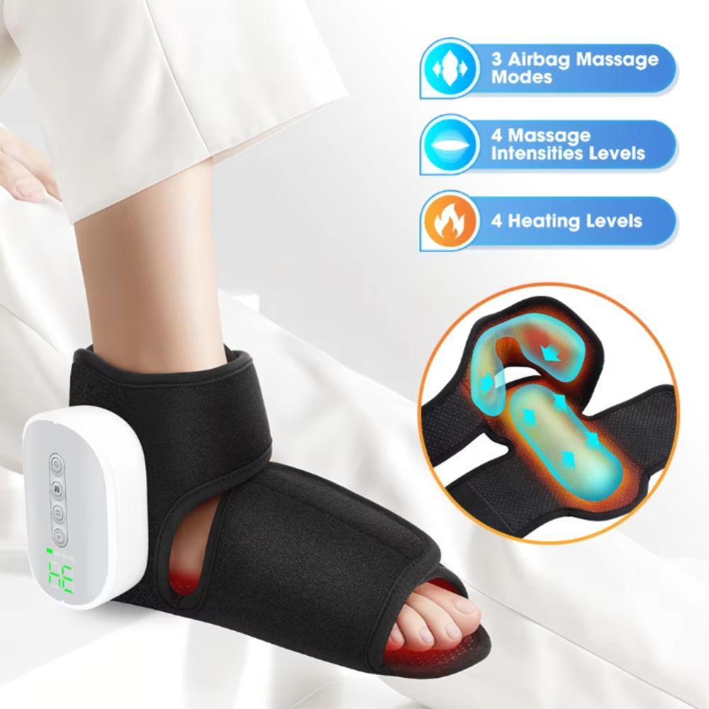 Air Bag Compression Foot Massager Heated Electric Massager Pressure Rechargeable Massager Spa
