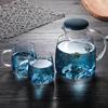 1800ml Glass Cold Water Bottle With Handle Fruit Tea Mug Kettle Mountain Design High Temperature Heatable Fine Jug Gradient Color for Home