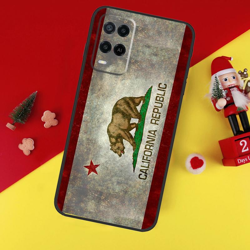 California Flag Case For Oppo A5 A6 Pro A15 A57 A17 A54 A74 A94 A76 A16 A96 A40 A60 A80 A18 A38 A58 A78 A98