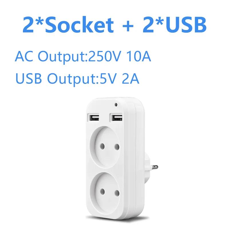 Avrupa Dönüştürücü Fiş Elektrik Prizleri 250V Güç Fişi 1'den 3'e 1'den 2'ye Prizler Evrensel Priz Dönüştürücü 10A 16A Güç Adaptörü Taşınabilir Ev Kullanımı İçin
