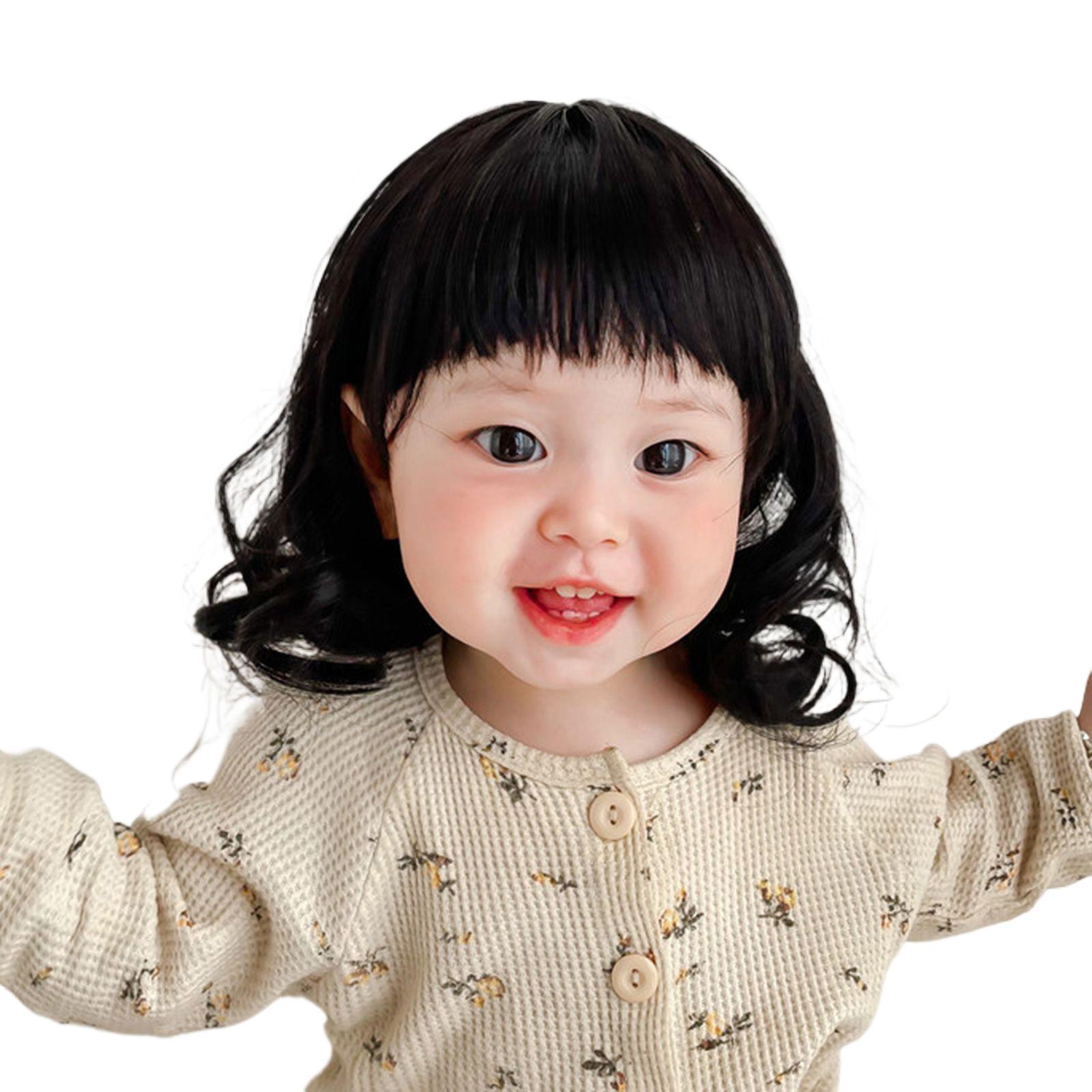 

Детский головной убор, реквизит для фотосъемки, шляпа для девочки, модная шляпа для девочки с короткими волосами, кудрявый парик, шляпа, реквизит для детской фотосессии 2