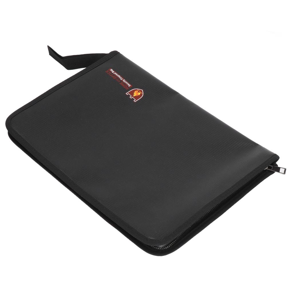 Fireproof File Folder Large Capacity 13 Layers Transparent Plastic Inner Pages Waterproof Document Holder for Office