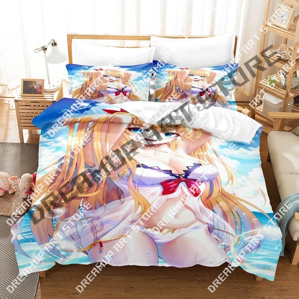 3D Print Princess Connect! ReDive Bedding Set Single Twin Full Queen King Size Bed Set Aldult Kid Bedroom Duvetcover Sets