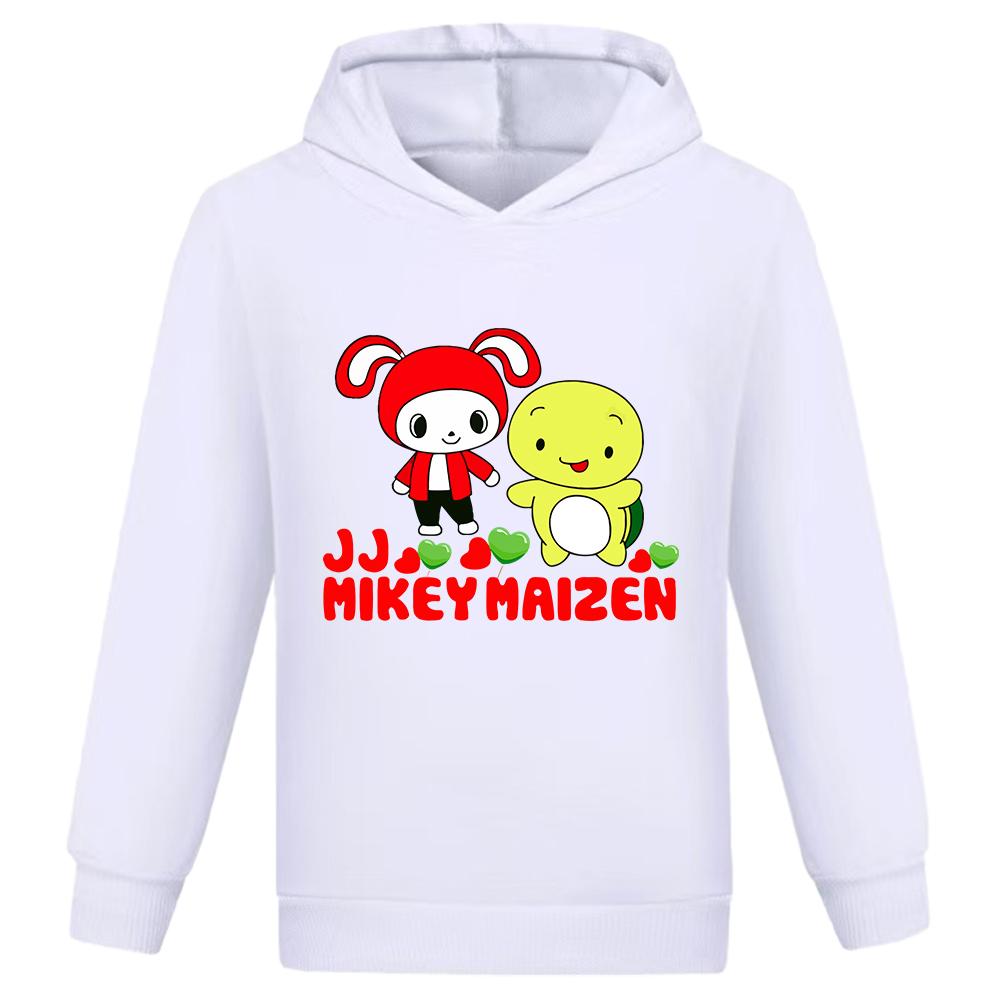 קפוצון JJ Mikey Maizen יוניסקס שרוול ארוך לבנים ובנות קפוצון סווטשירט Harajuku Streetwear 2025 אופנה צעירה של יוטיוברים בגד
