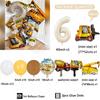 42pcs Cartoon Engineering Car Balloon Cream White Number Birthday Balloon Set Architecture Theme Party Decoration Festive Ballon