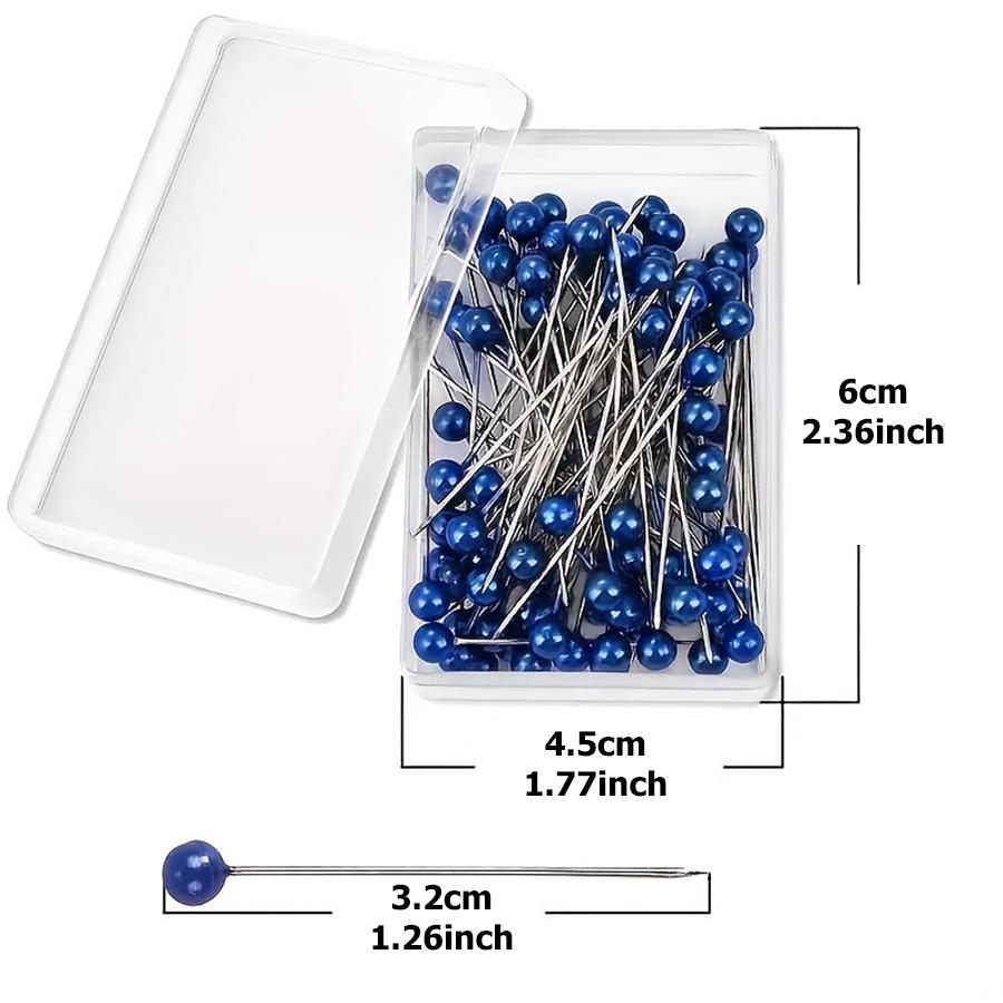 100pcs/box 3.2cm Pearl Pin Multi Colors Available DIY Handmade Clothing Positioning Needle Garment Accessory Sewing Accessories
