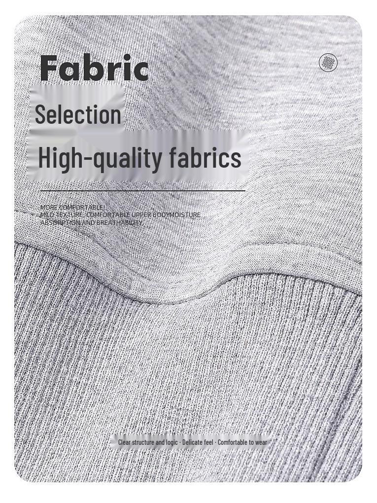 Men's Heavyweight 400g Cotton Stand Collar Hoodie - Autumn High Street Loose-Fit, Versatile Casual Half-Button Design