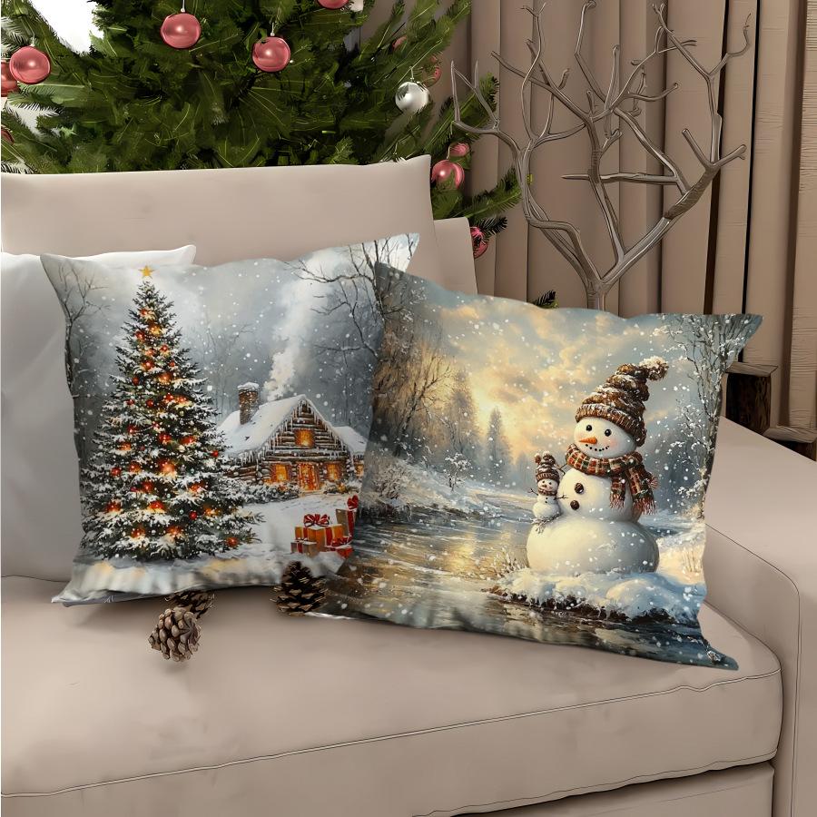 Christmas American Decorative Throw Pillow Case Pillow Case Sofa Living Room Cushion Pillow Case