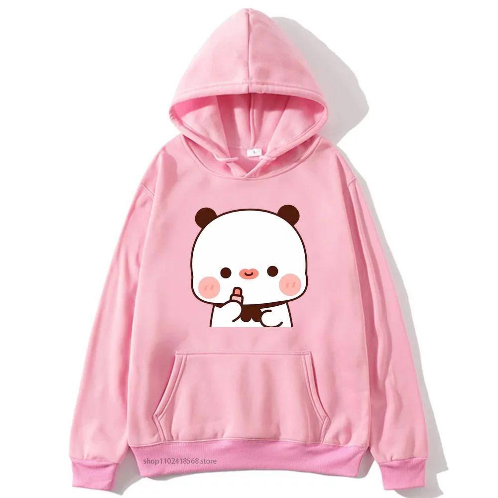 BuBu Kissed DuDu Hoodie Panda Bear Sweatshirt Couple Clothes Men Kawaii Women Tops Four Seasons Casual Streetwear