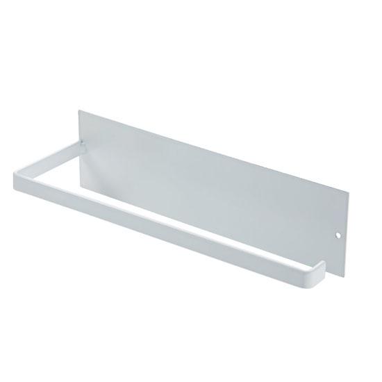 Wall-mounted Punch-free Kitchen Paper Holder Multi-functional Carbon Steel Roll Paper Rack Plastic Wrap Storage Rack Rag Shelf