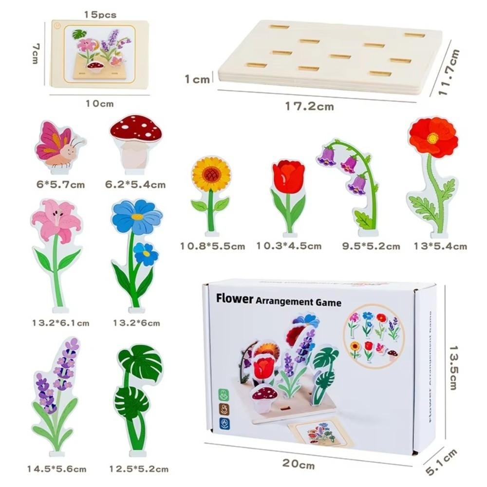 Sorting Activity Flower Arrangement Game Preschool Learning Children Flower Toy Kids