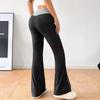 Womens Stretchy Wide Leg Trousers With Elastic Waistband Color Block Design 2026 Office Casual Wear