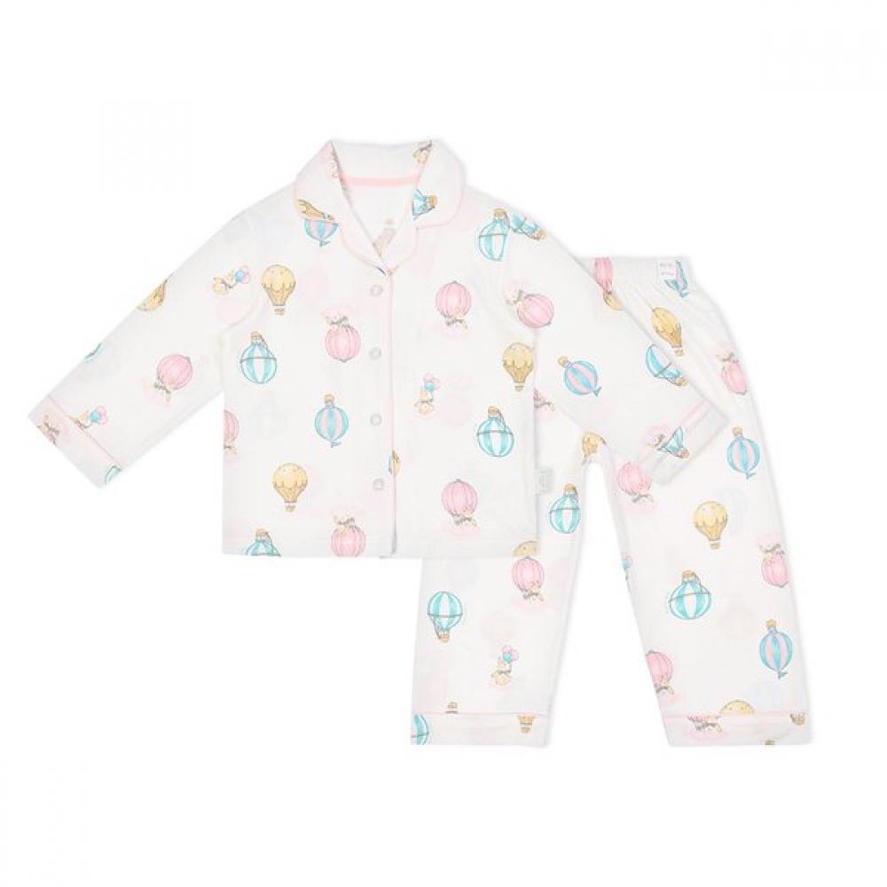Organicmom Air Bunny Modal Long Sleeve Kids Pajamas Mkfssw07 100
