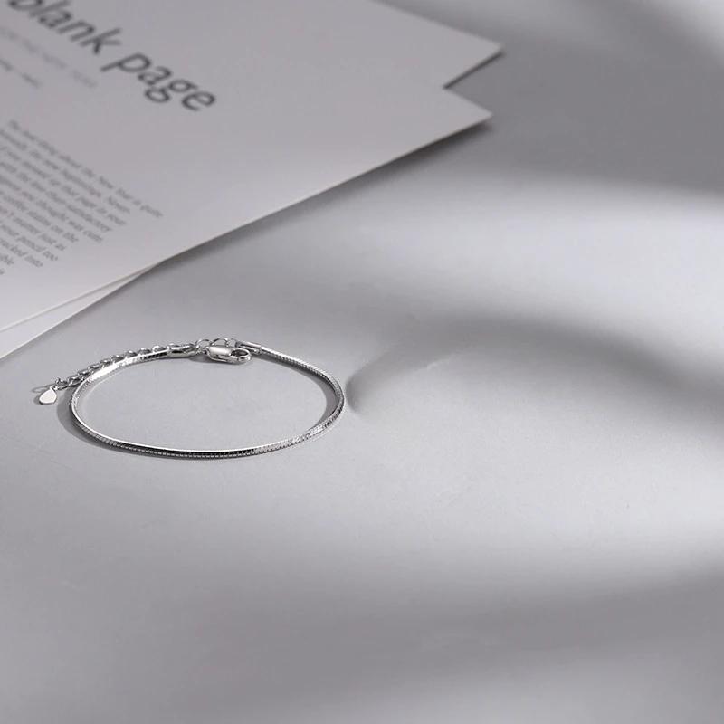 

Classic Couple Bracelet for Men Women Valentine s Day Gift Fashion Snake Bone Bracelet Silver Color Stainless Steel Jewelry