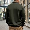 Men's Solid Color Casual Base Retro Raglan Long Sleeved Shirt
