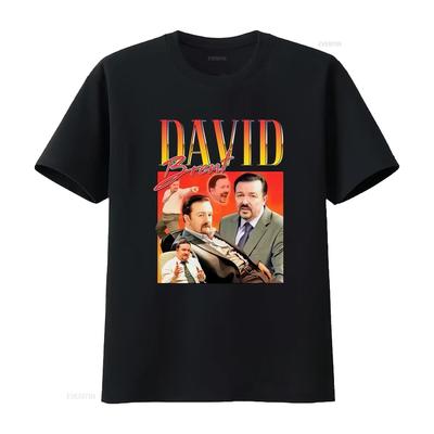 T-shirt Unisex David Brent The Office Grappig Nieuwigheid Verjaardagscadeau Polyester Vintage Gewassen Casual Top Voor Dagelijks Gebruik Vintage
