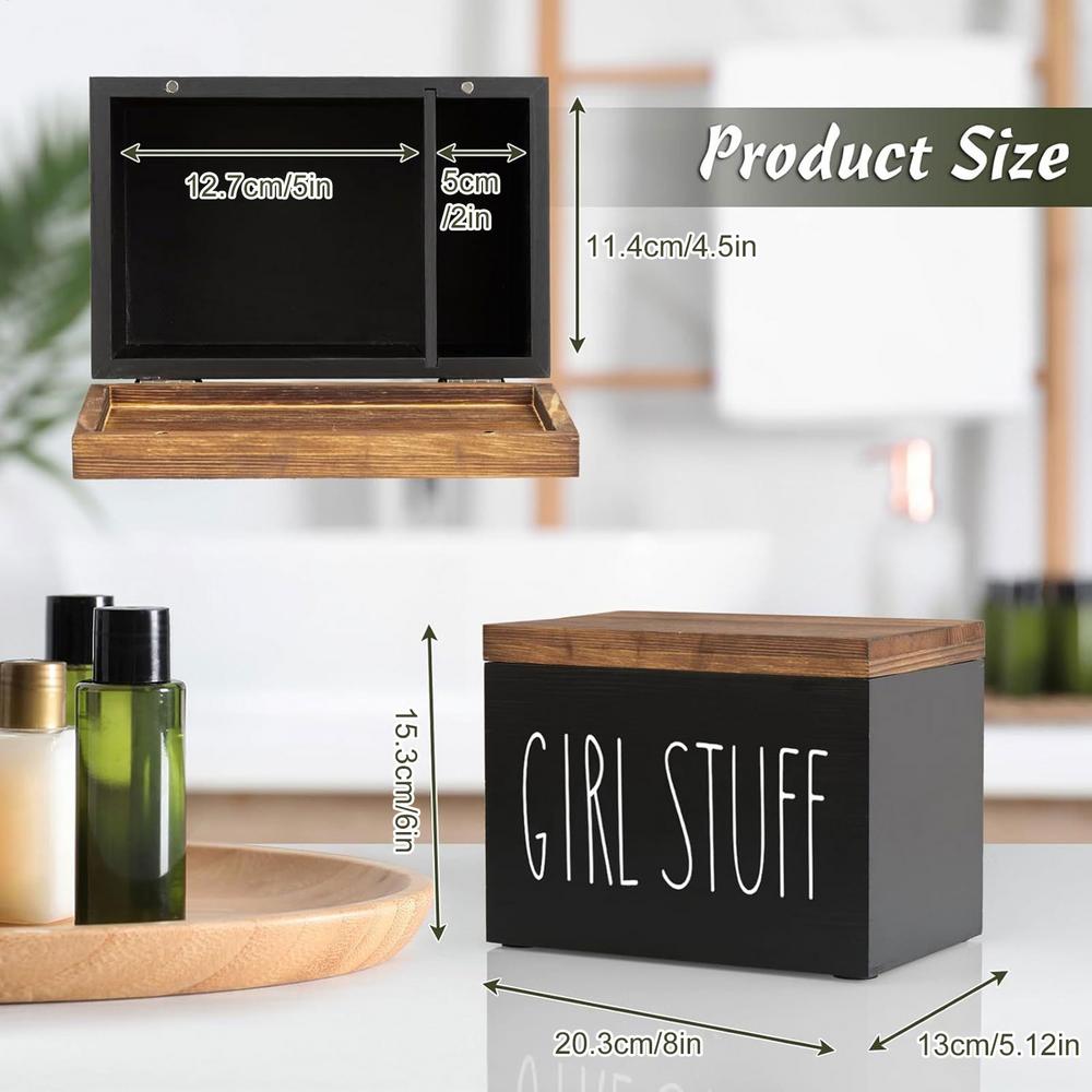 Tampon Holder Girl Stuff Case Organizer Sanitary Napkin Holder For Bathroom Shower Home Living Room Apartment Vanity Countertop чёрный 5450₽