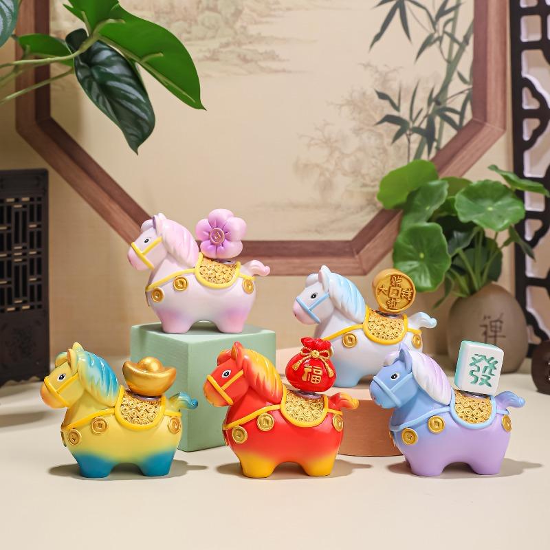Xiao Ma Fu Fu Drehen Drehen Spaß Tischdekoration, Studenten- und Kindergeschenk, Tierkreisdekoration, Tempel