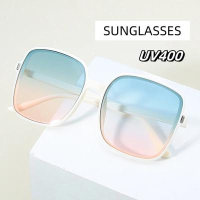 Ladies Square Frame Gradient Sunglasses Utra Light Blue Light Blocking Outdoor Eye Protection Sunglasses Women Fashion Eyewear