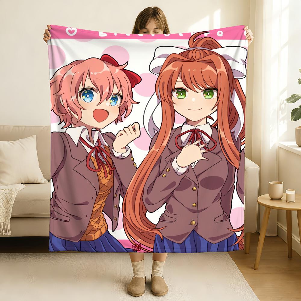 Game D Doki S D Doki L Literatuare C Club Blanket Soft and Skin Friendly For Couch Bed Napping Bedspread All Seasons Comforter