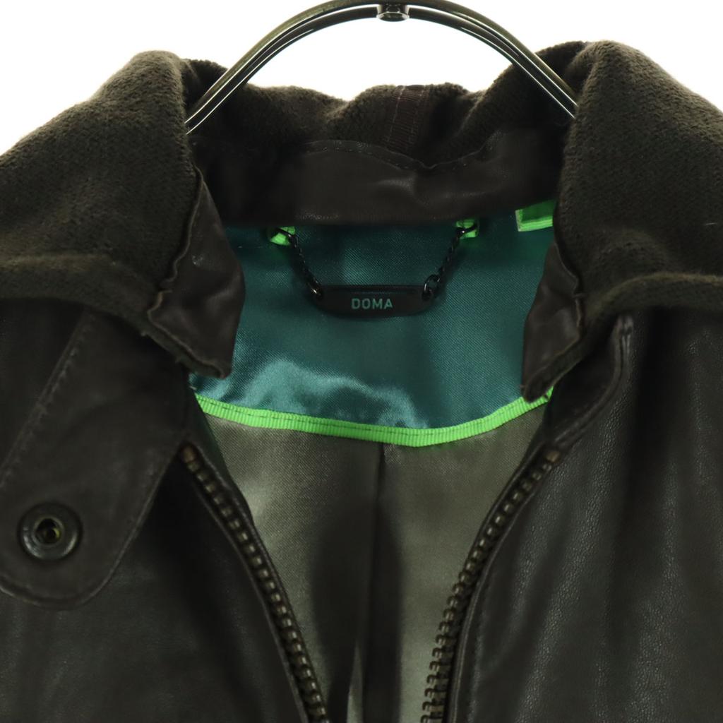 DOMA Long sleeve leather Single riders jacket S Brown Sheepskin Hoodie Women Used