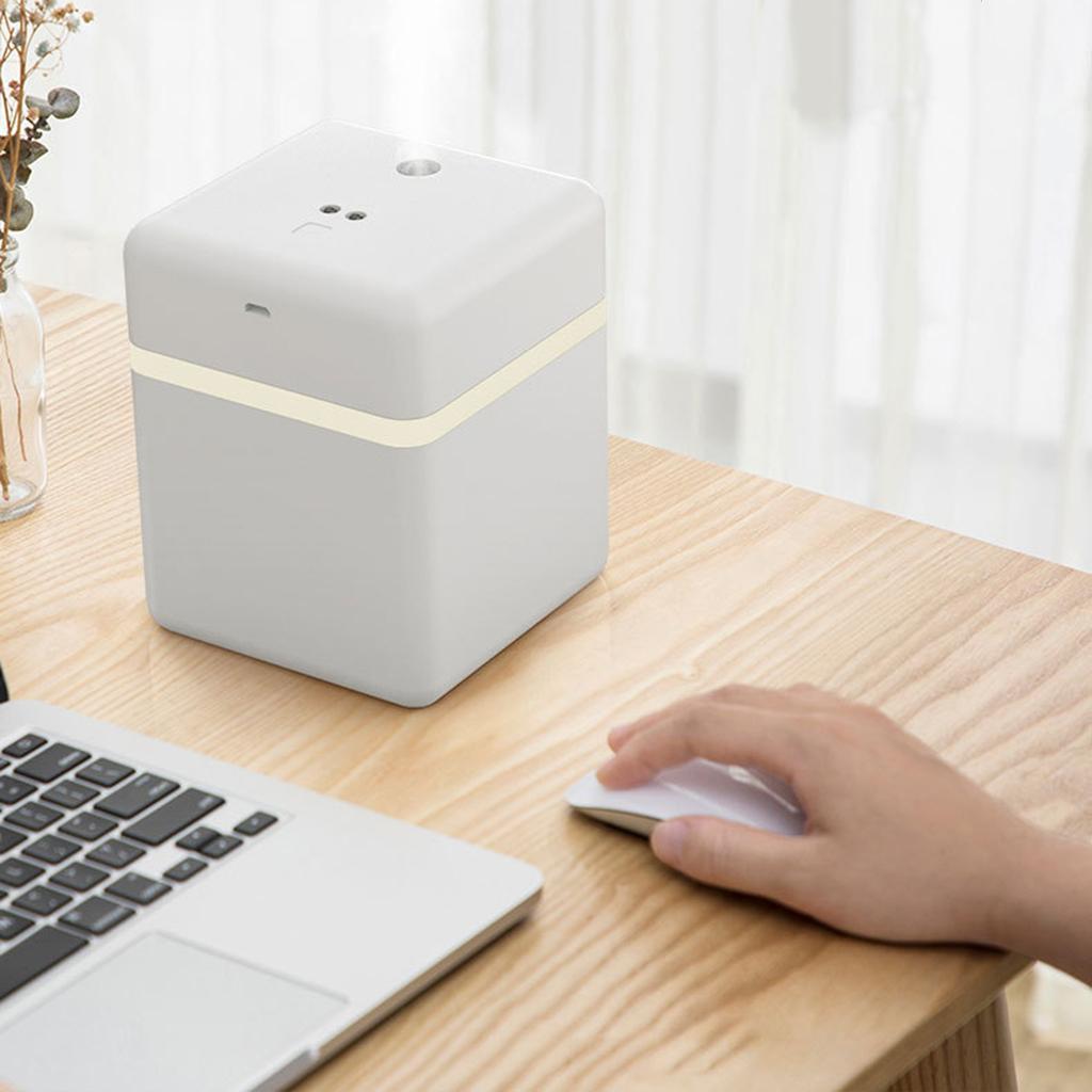 600ML Aroma Diffuser Automatic Induction Air Mist Humidifier Purifier LED Light 100V-240V US Plug белый
