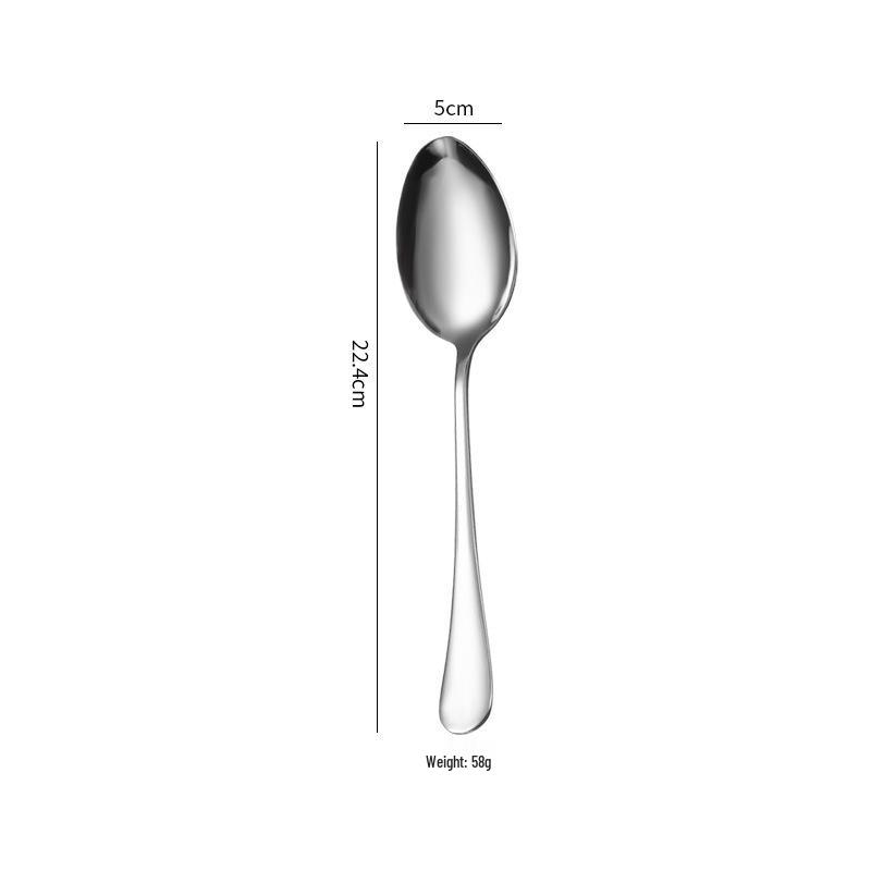 1010 Series Stainless Steel Tableware: Hotel Spoon, Steak Knife, Fork, Dessert Spoon, Coffee Spoon, Fruit Fork, Cake Spatula